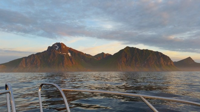 mountain seen from boat